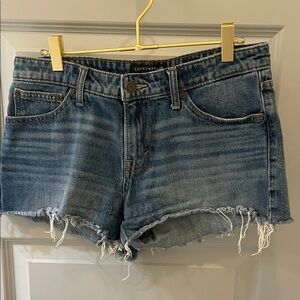 Lucky Brand Women's Frayed Hem Blue Jean Shorts